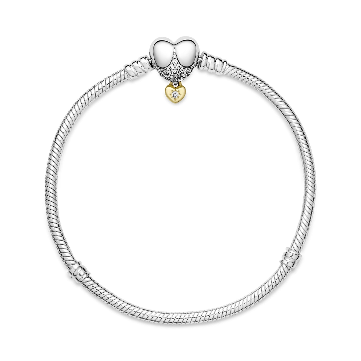 Pandora Disney Princess Pandora Moments Heart Snake Chain Bracelet
