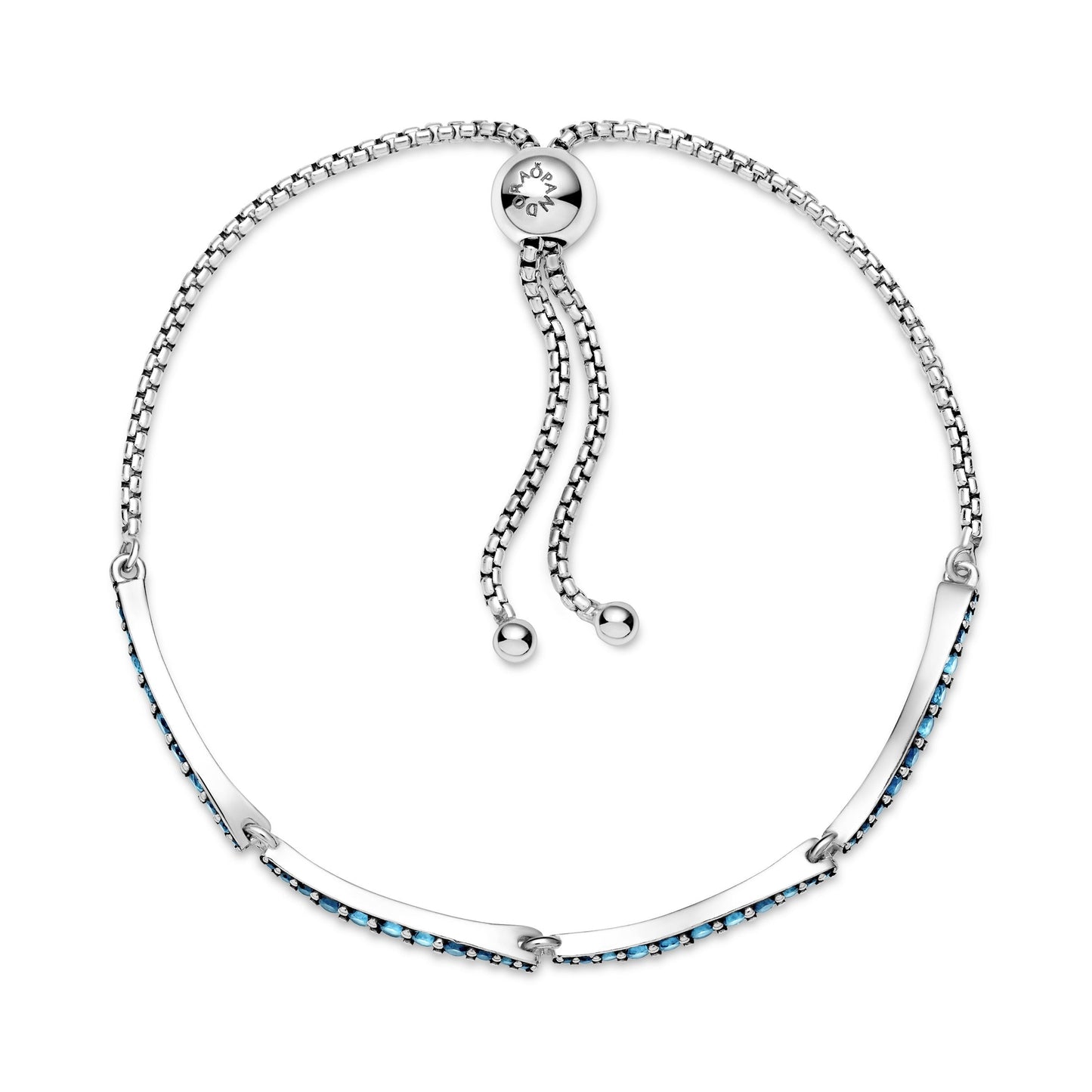 Pandora Blue Wavy Slider Bracelet