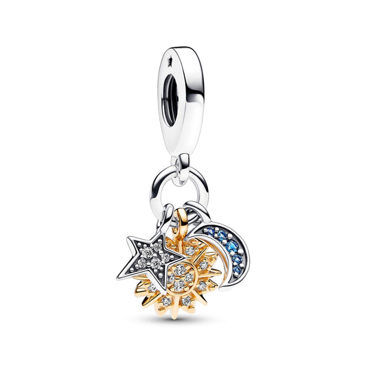 Pandora Two-Tone Celestial Triple Dangle Charm