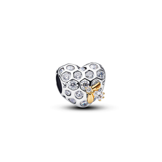 Pandora Bridgerton Honeycomb & Bee Heart Charm