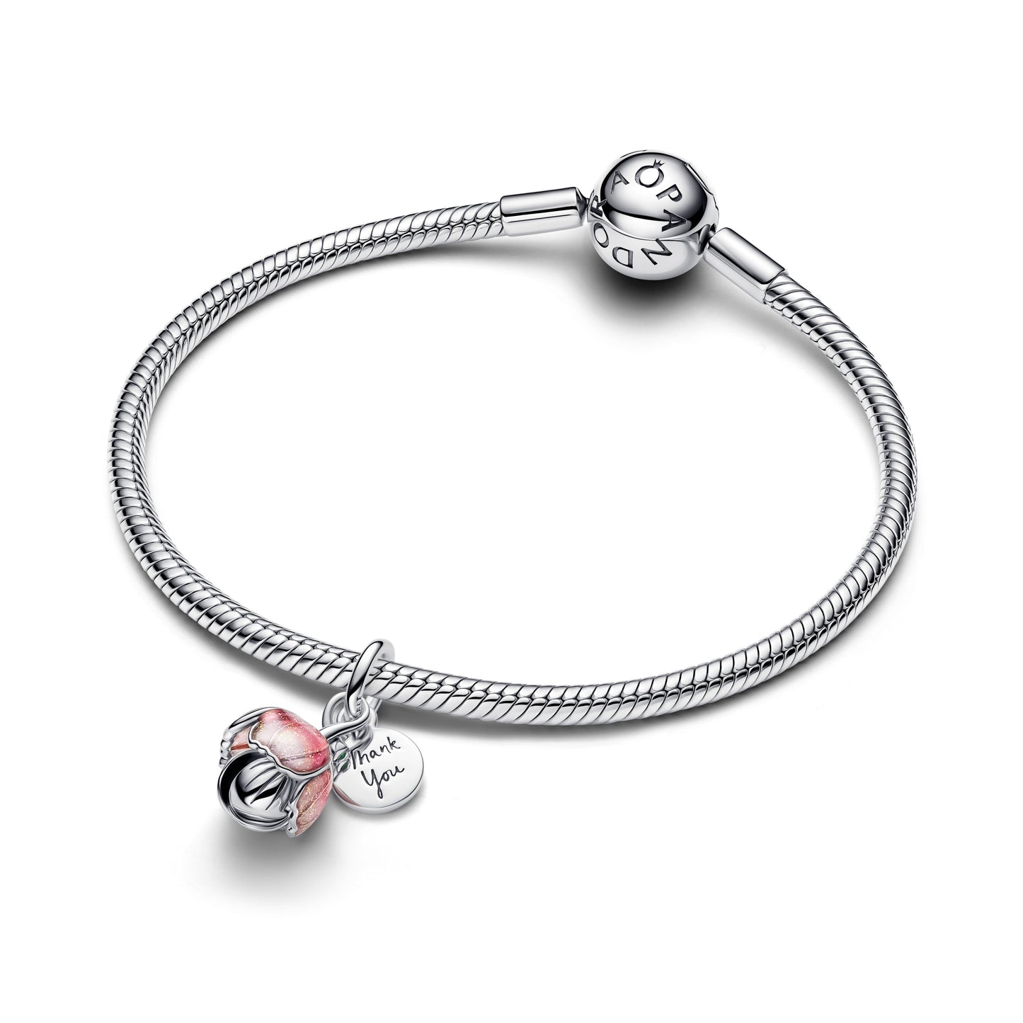 Pandora Two-Tone Blooming Flower Dangle Charm