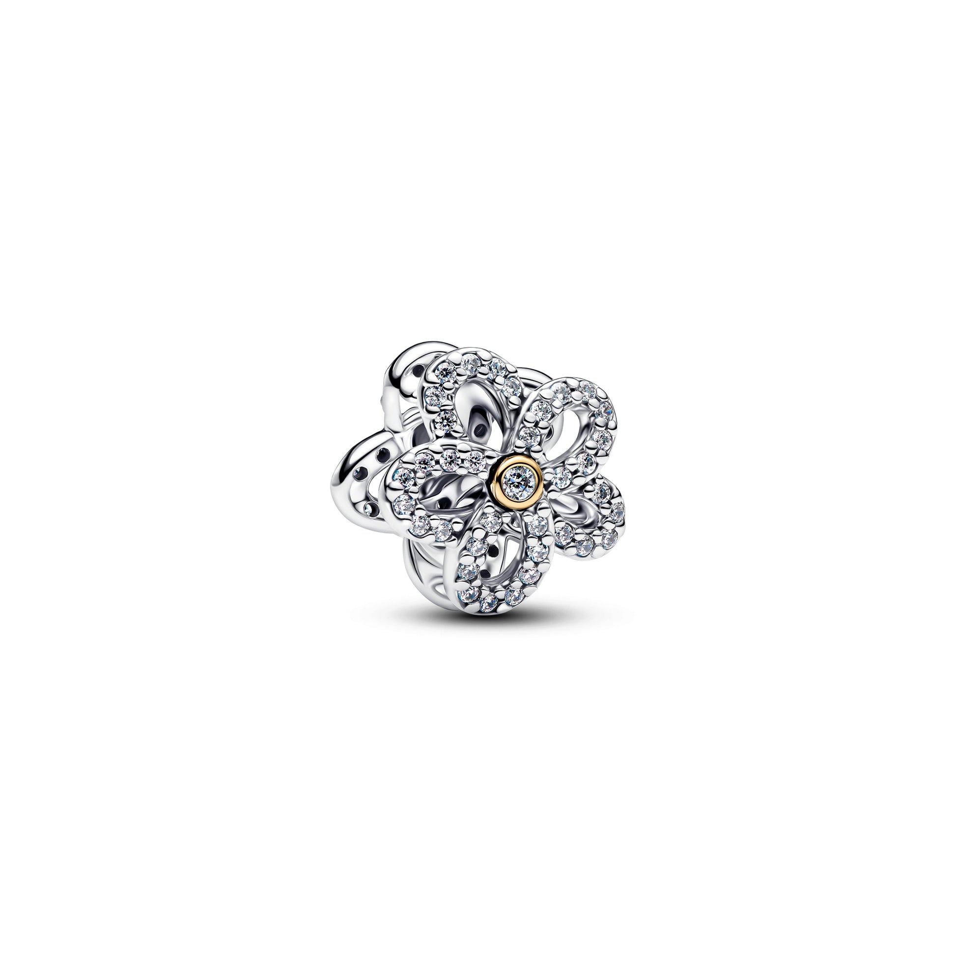 Pandora Pave Flower Openwork Charm