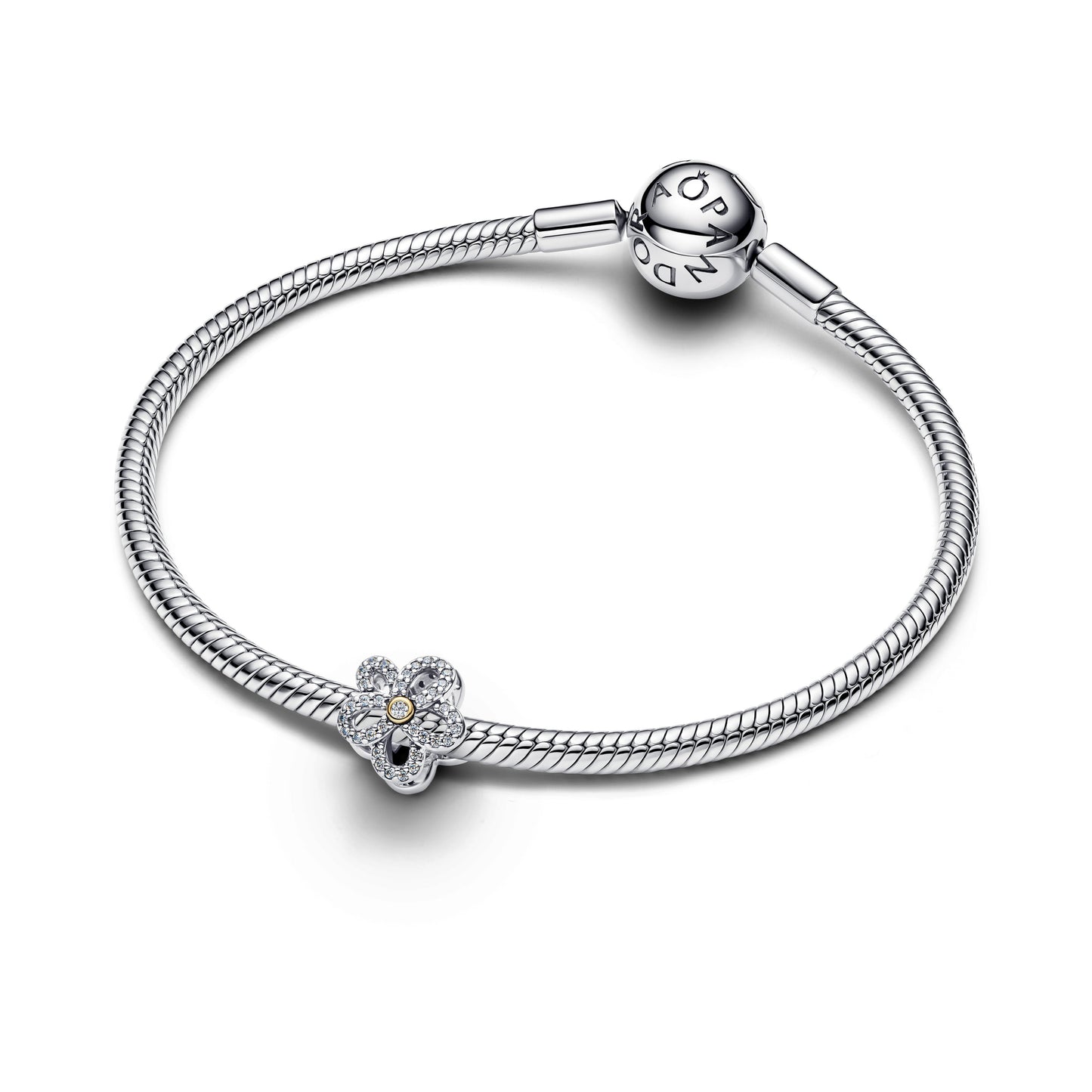 Pandora Pave Flower Openwork Charm