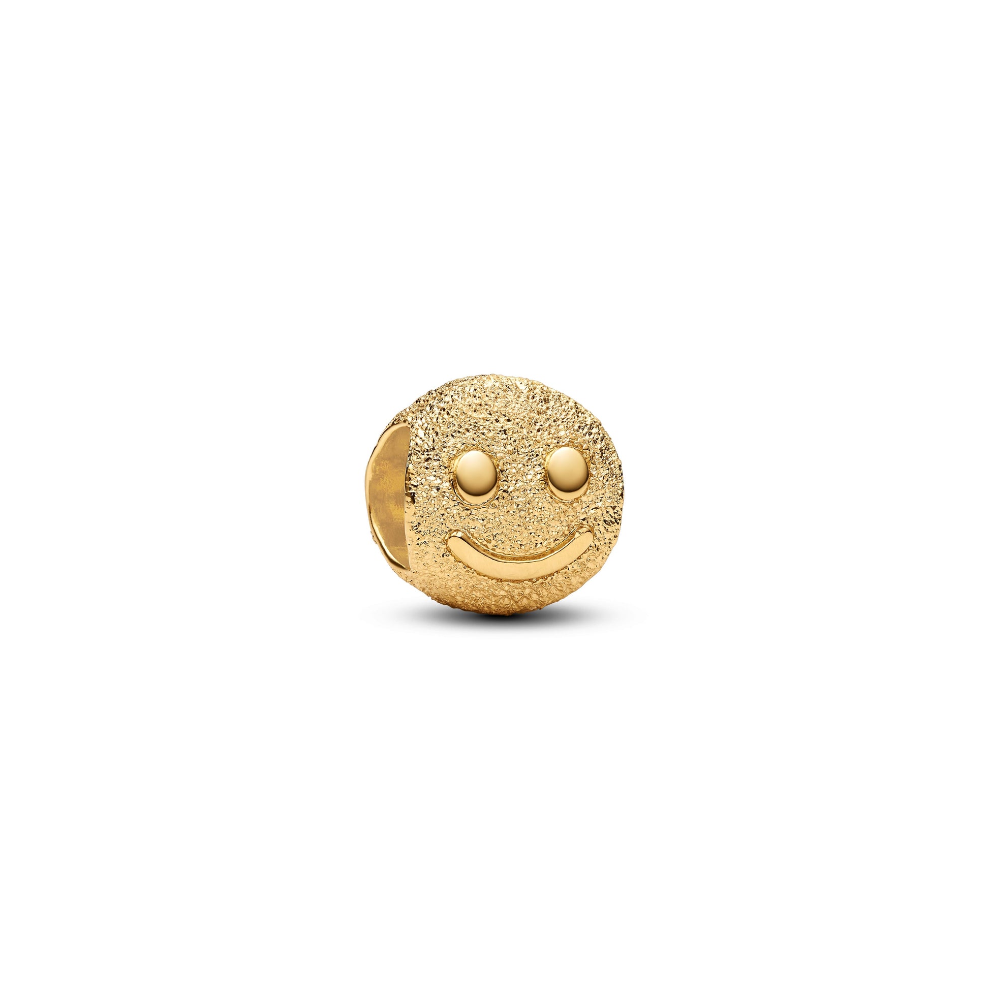 Pandora Textured Happy Face Mini Charm