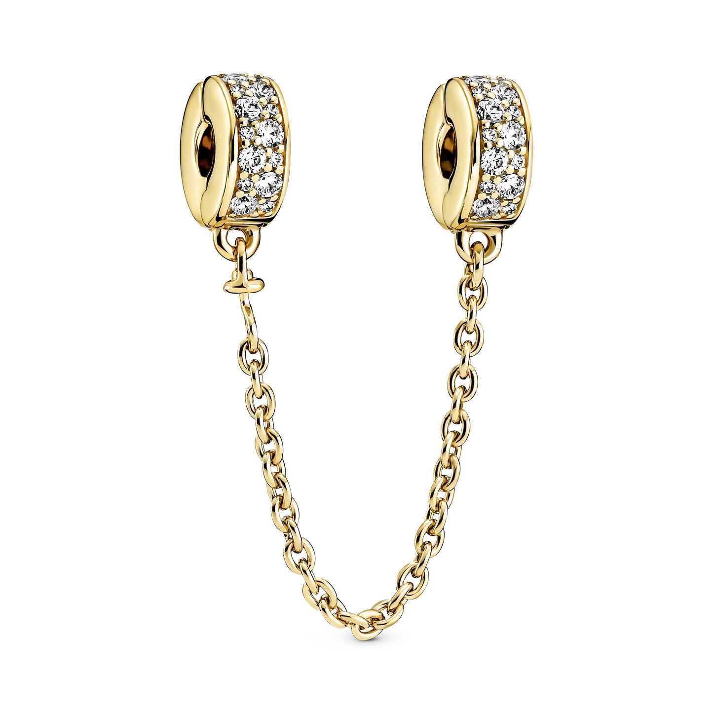 Pandora Clear Pave Safety Chain Clip Charm