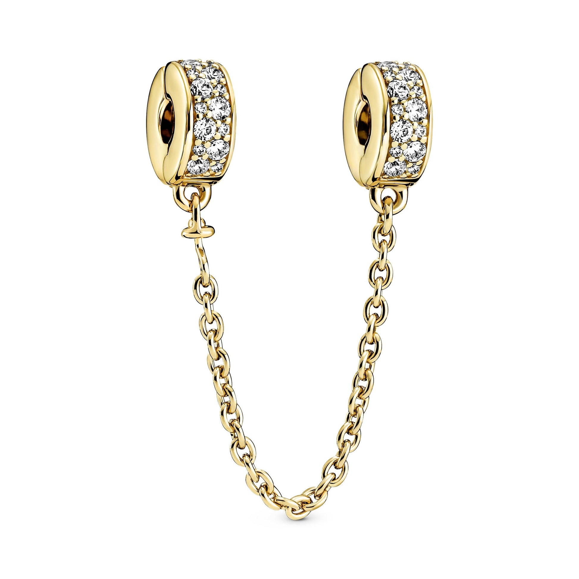 Pandora Clear Pave Safety Chain Clip Charm