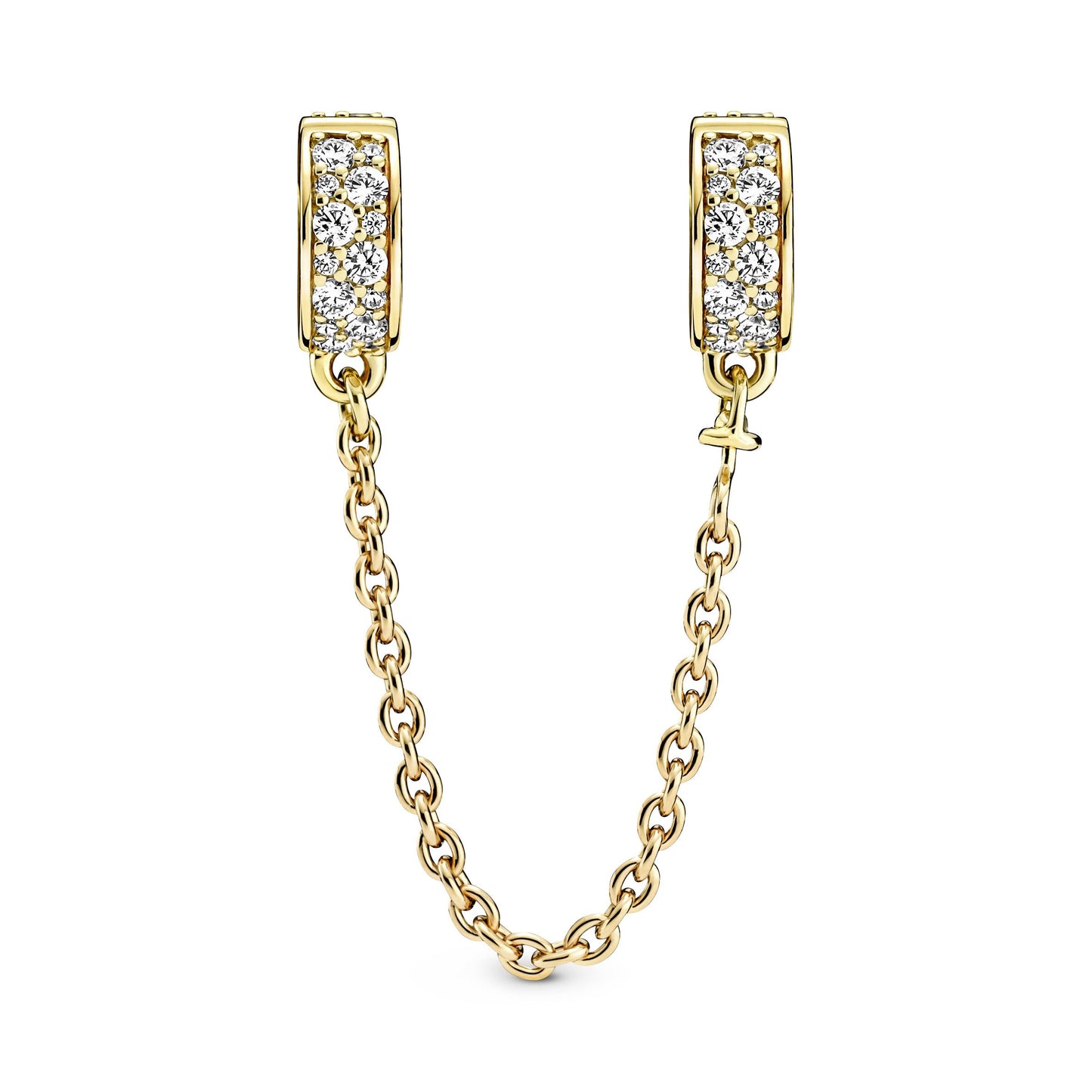 Pandora Clear Pave Safety Chain Clip Charm