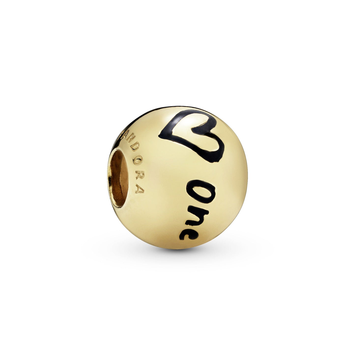 Pandora Polished Script & Heart Charm