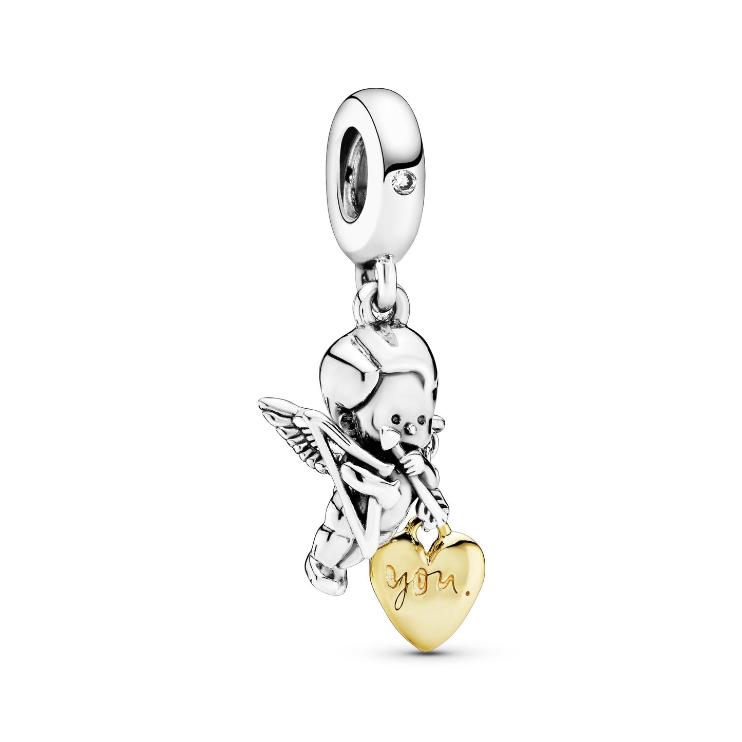 Pandora Cupid & You Heart Dangle Charm