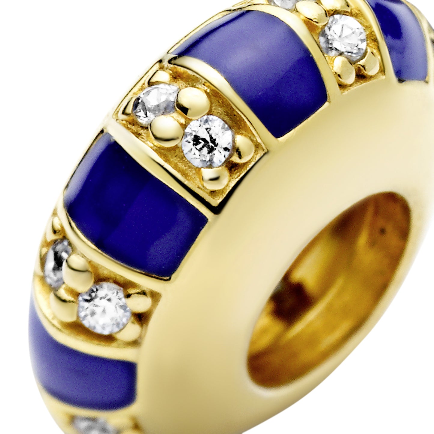 Pandora Blue Stripes Spacer Charm