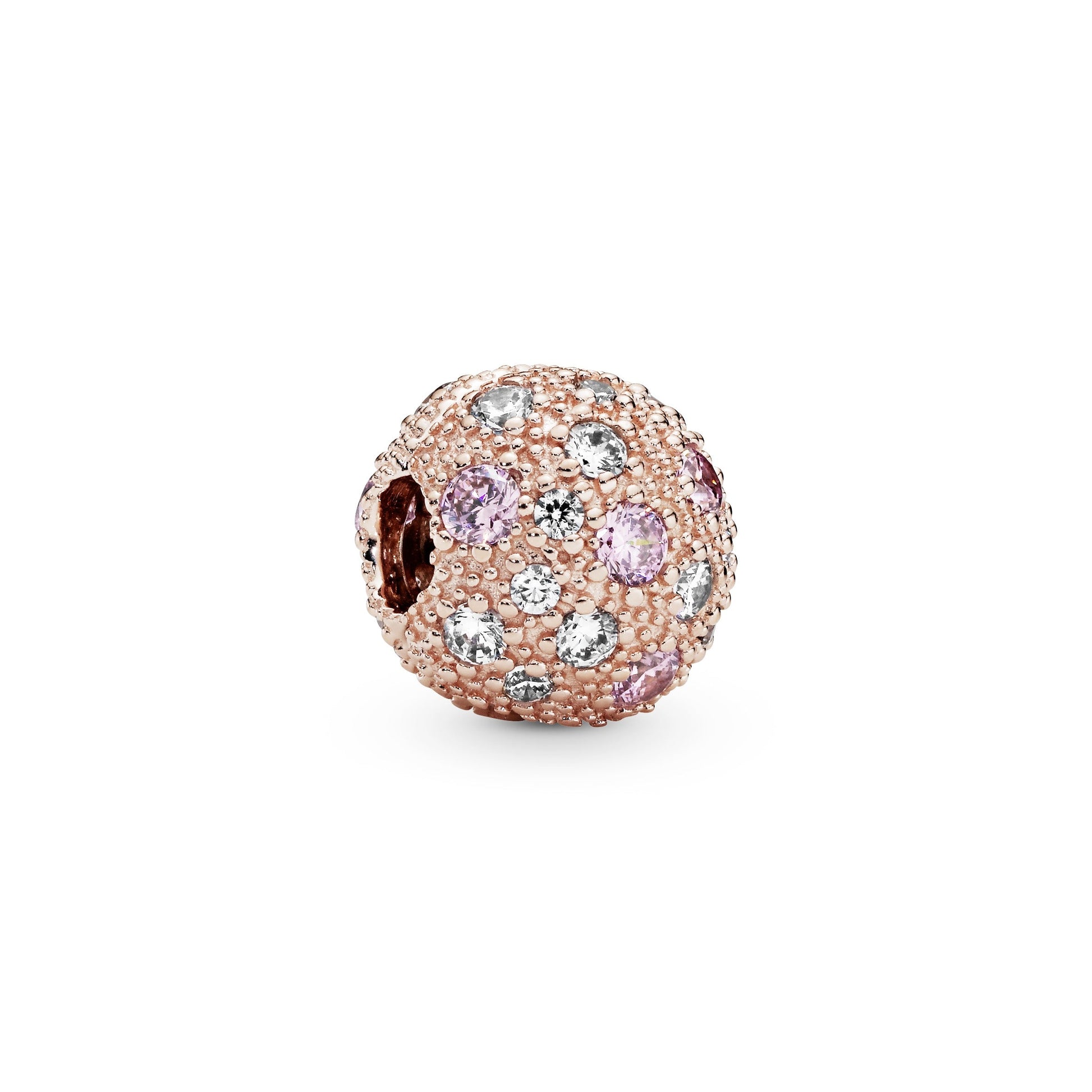 Pandora Pink Beaded Texture Clip Charm