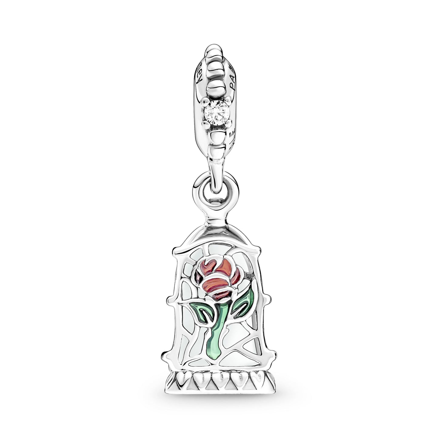 Pandora Disney Beauty and the Beast Enchanted Rose Dangle Charm
