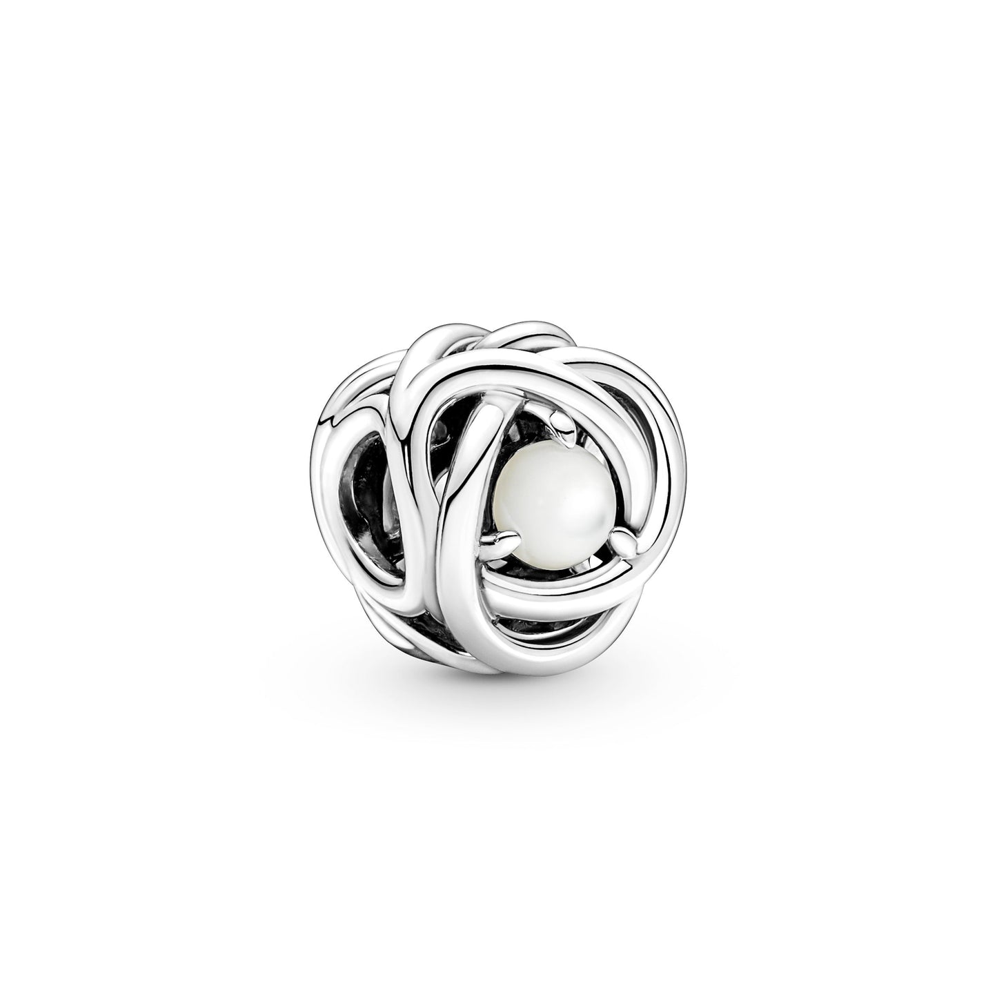 Pandora White Mother of Pearl Eternity Circle Charm