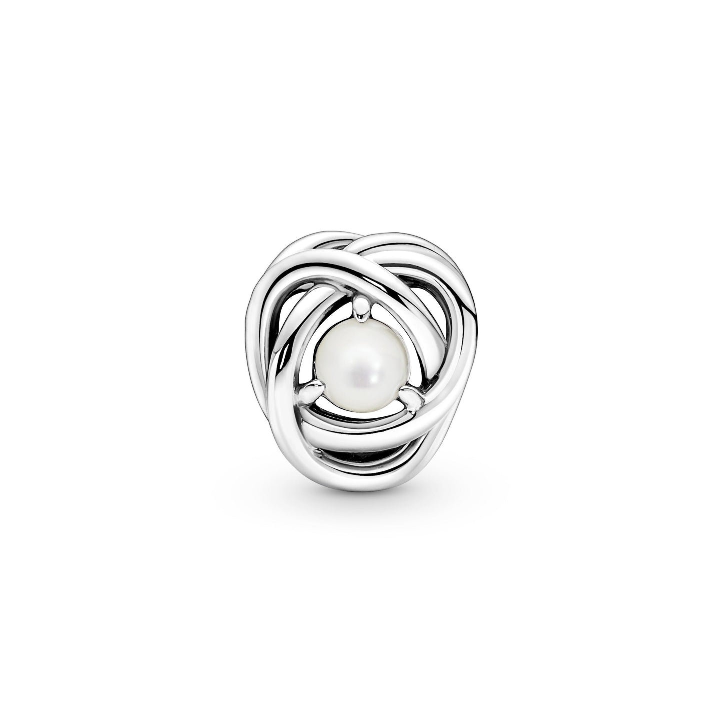 Pandora White Mother of Pearl Eternity Circle Charm
