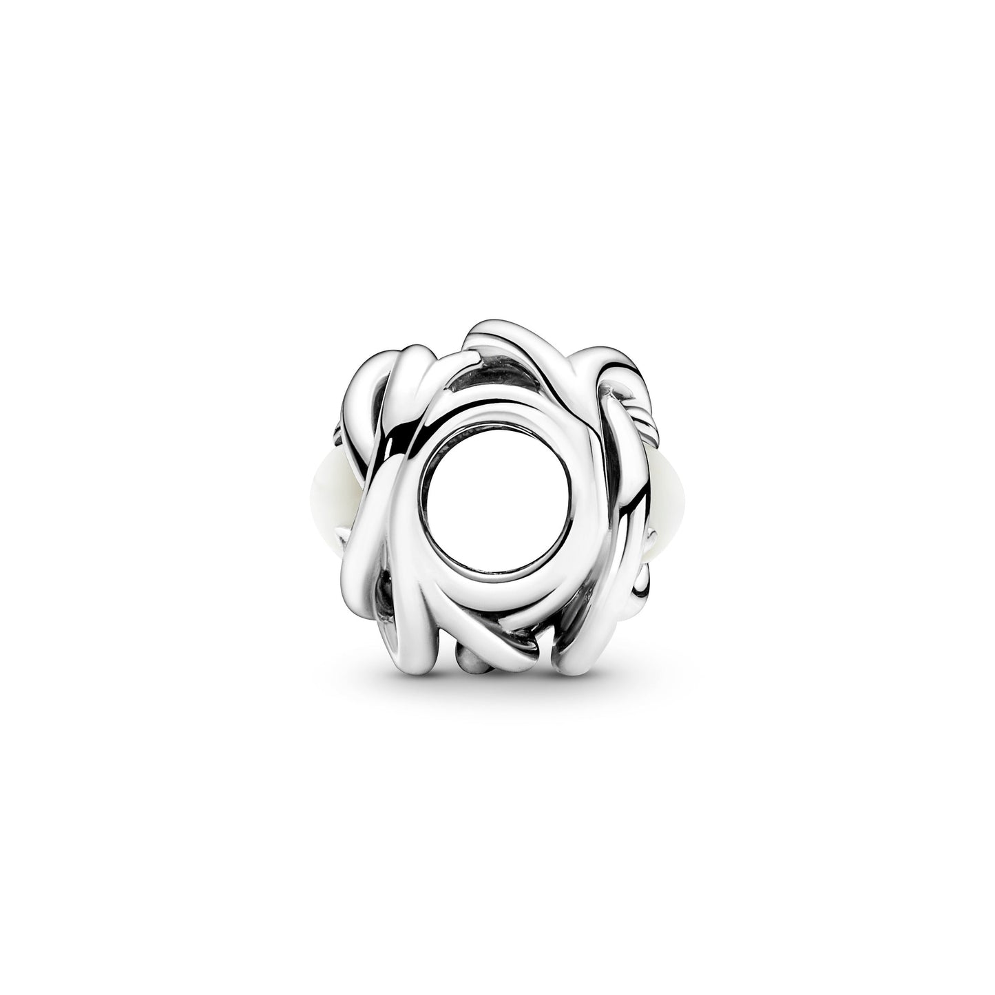 Pandora White Mother of Pearl Eternity Circle Charm