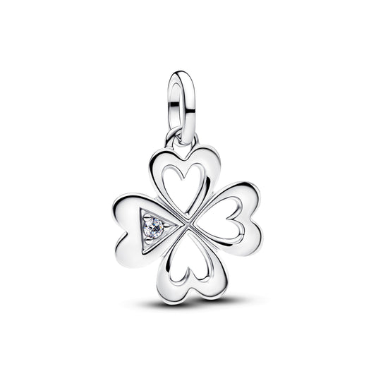 Pandora Heart Four-Leaf Clover Medallion Charm