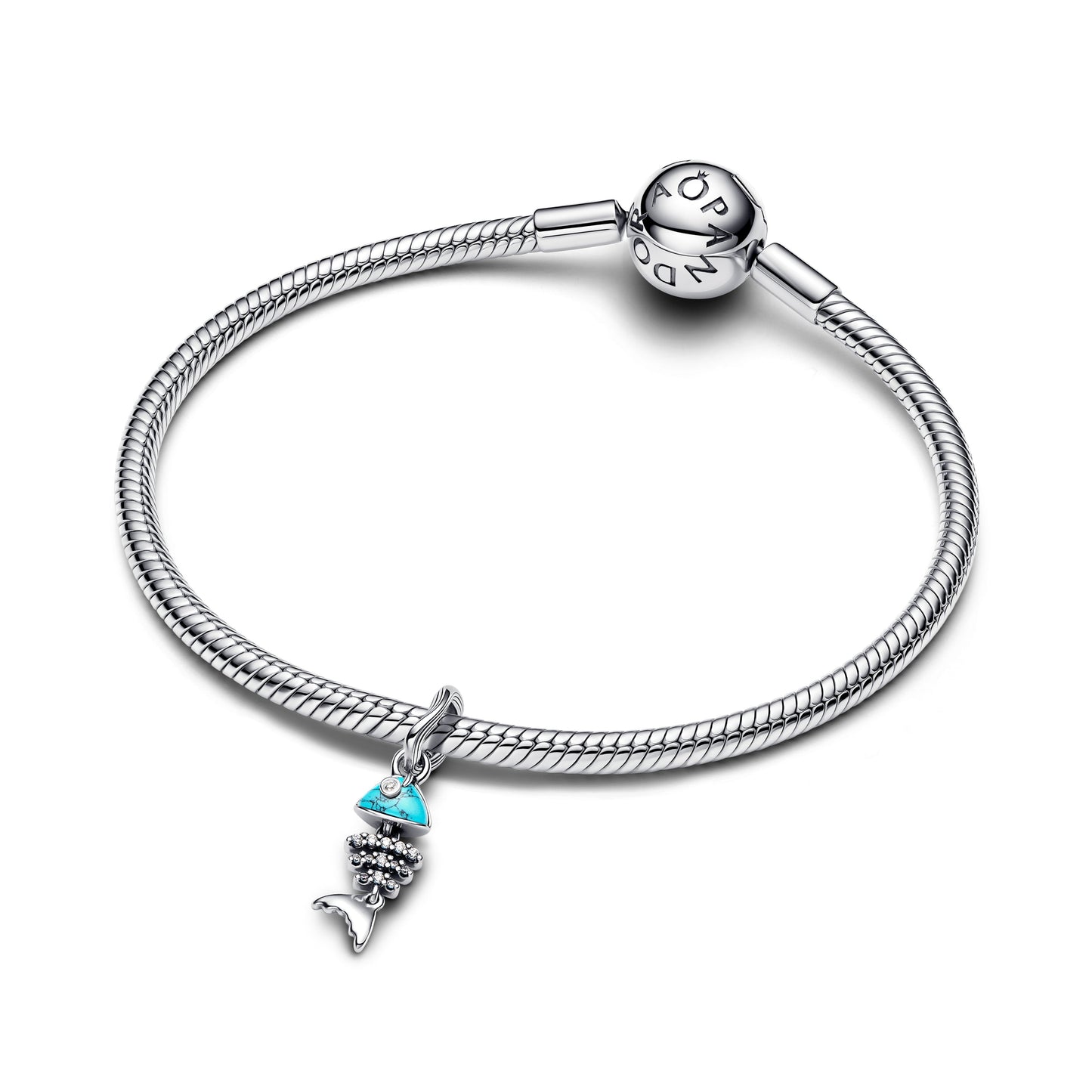 Pandora Turquoise-colored Fishbone Dangle Charm