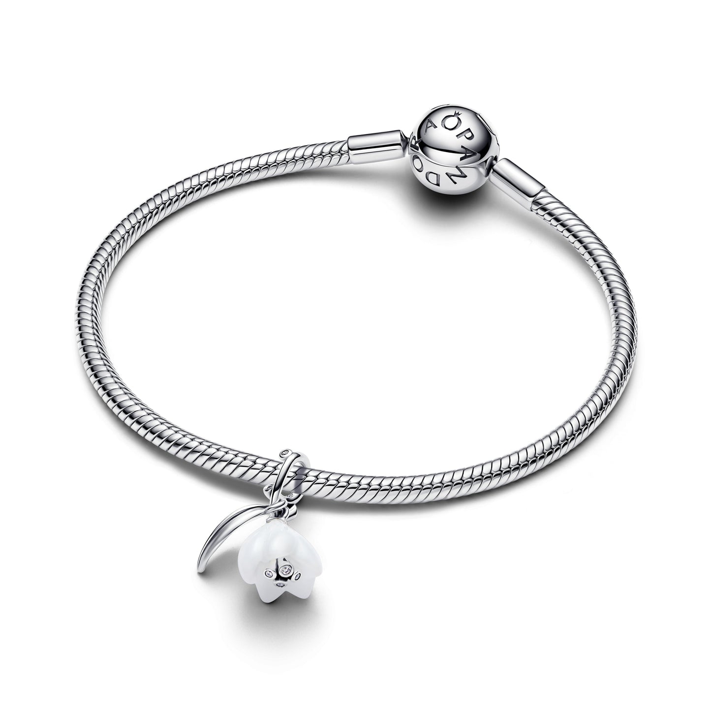 Pandora Snowdrop Flower Dangle Charm