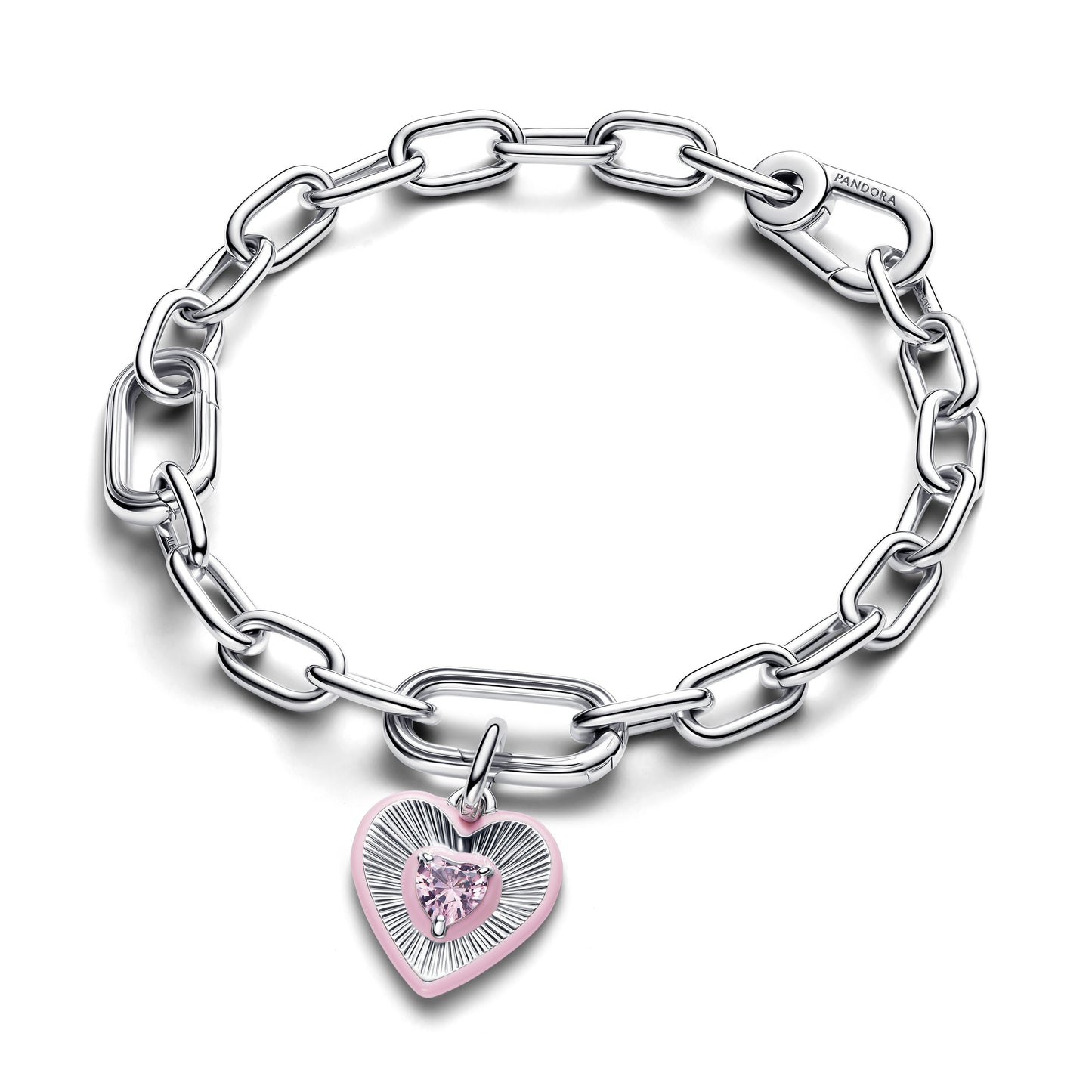 Pandora Radiating Pink Heart Medallion Charm