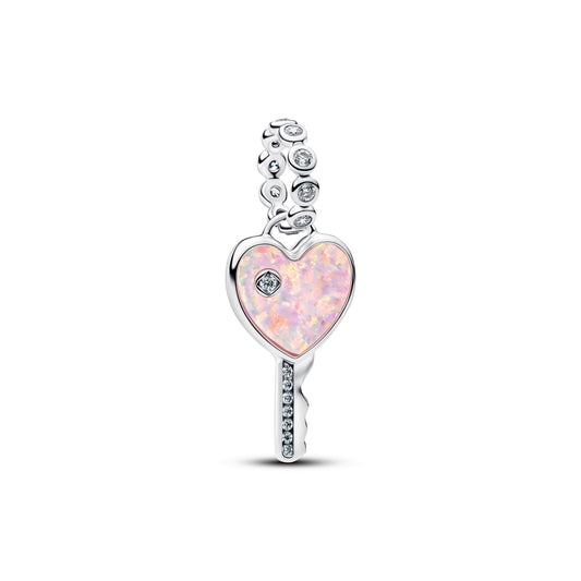 Pandora Opalescent Heart Key Dangle Charm
