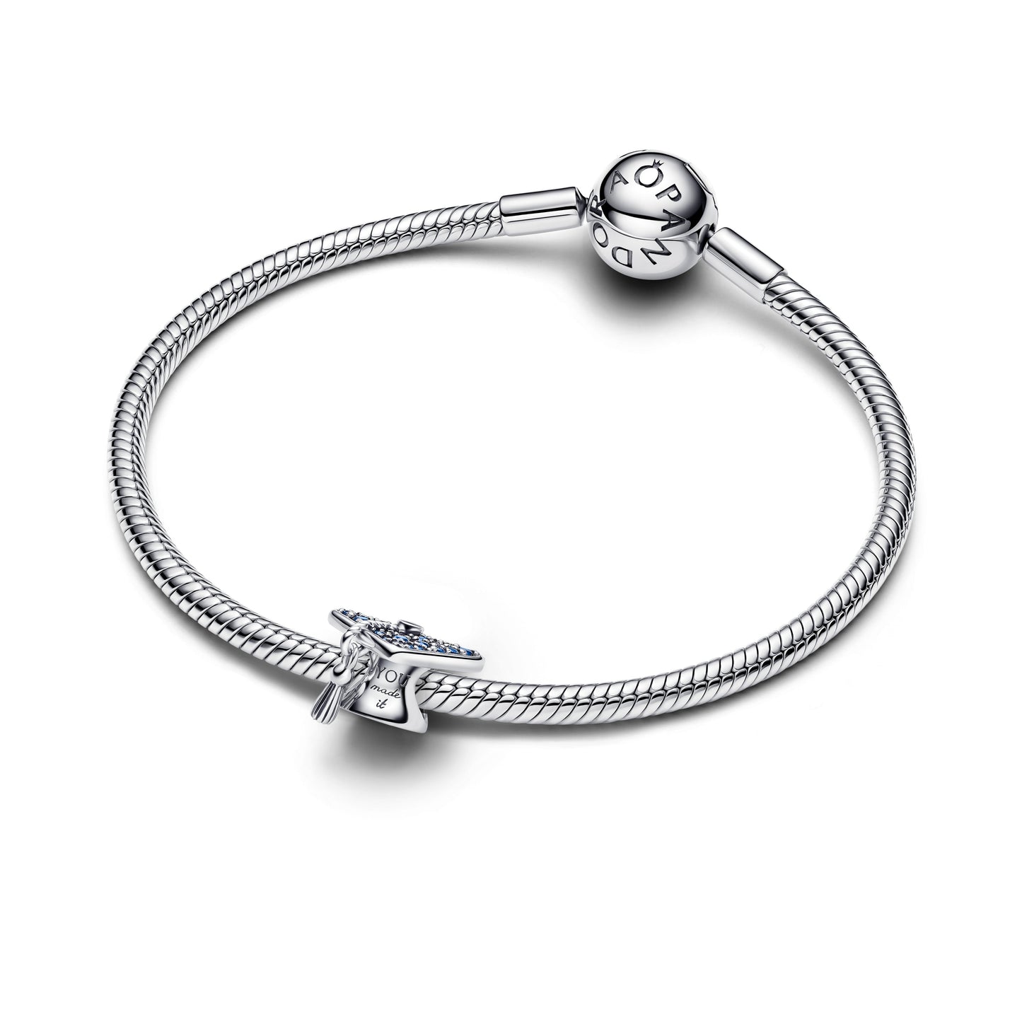 Pandora Sparkling Blue 2026 Graduation Cap Charm