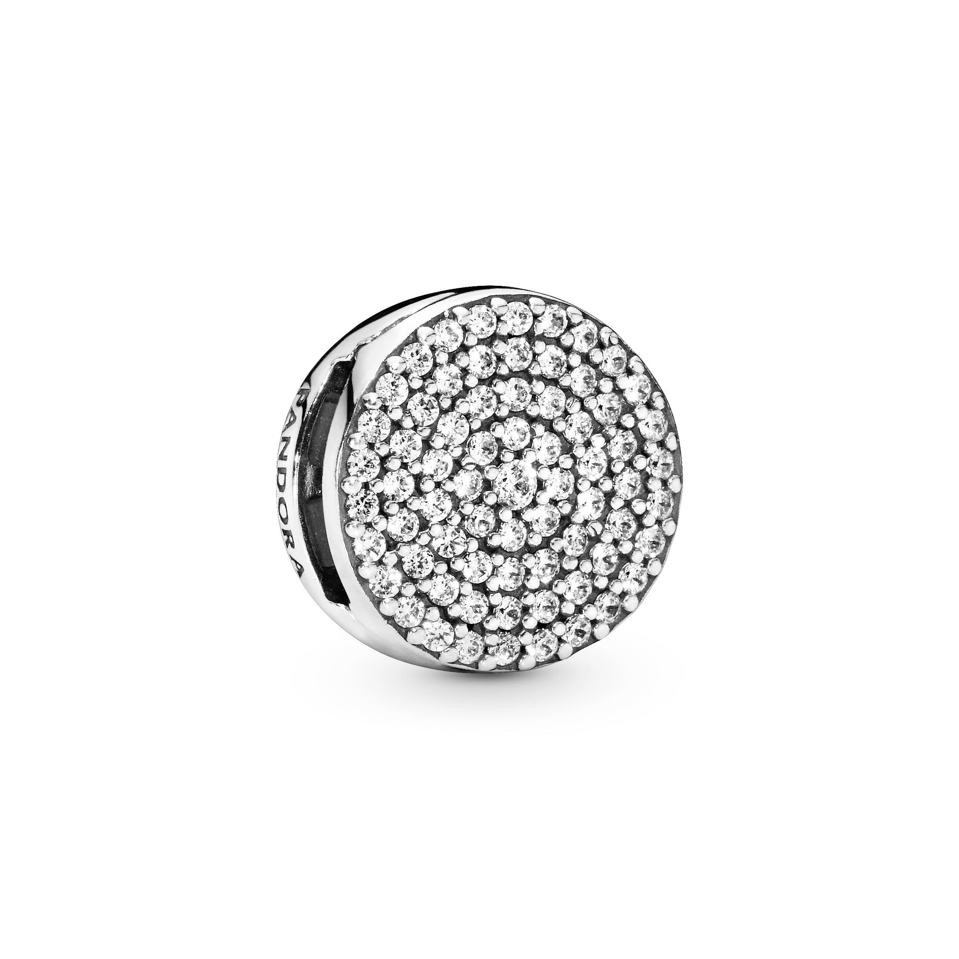Pandora Round Pave Clip Charm