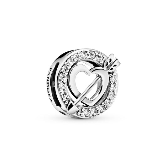 Pandora Asymmetrical Heart & Arrow Clip Charm