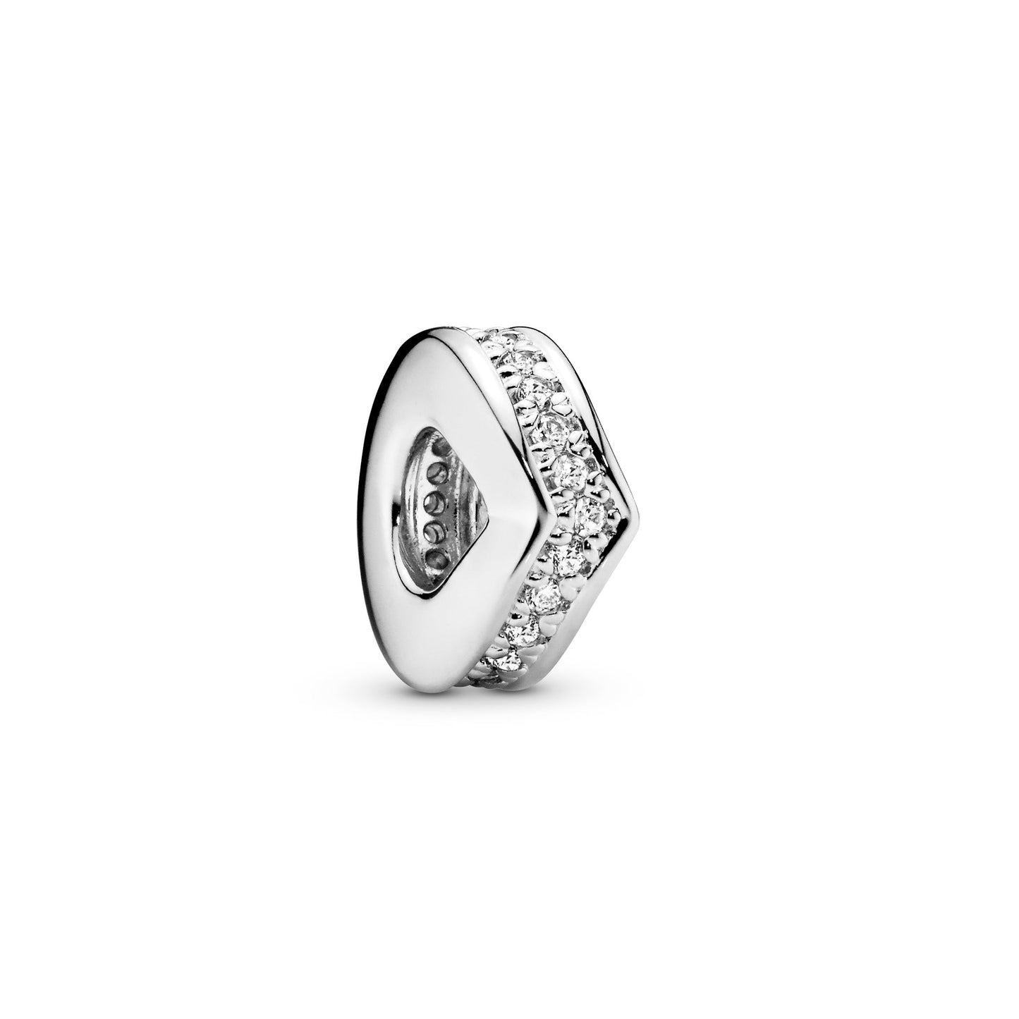 Pandora Sparkling Wishbone Spacer Charm