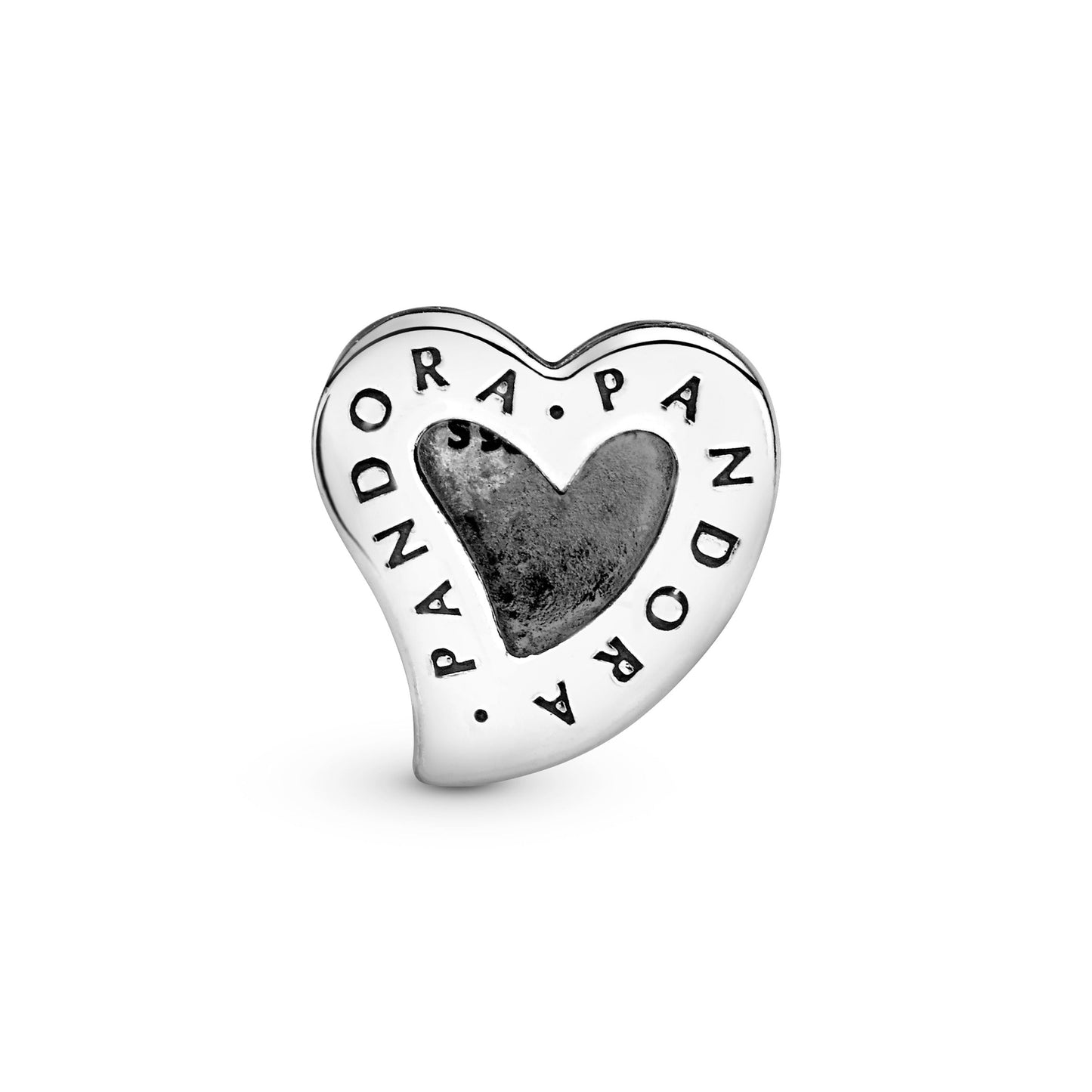 Pandora Asymmetrical Heart Clip Charm