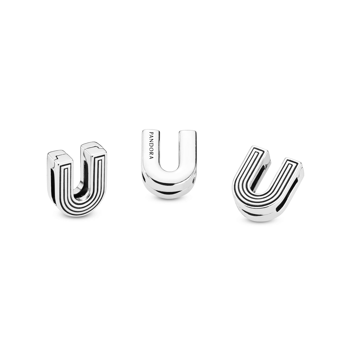 Pandora Letter U Clip Charm