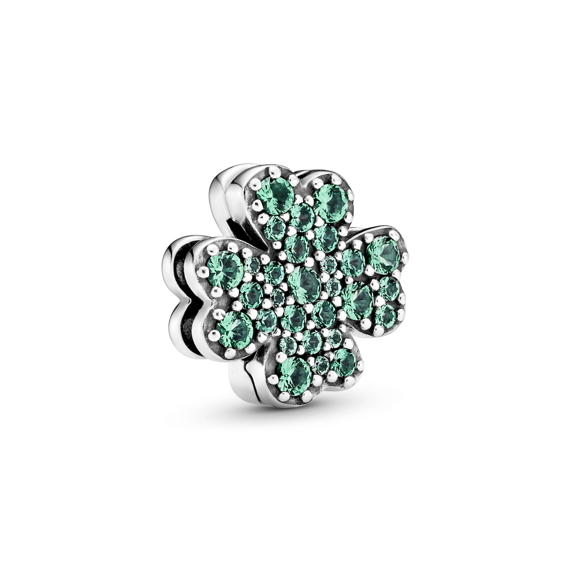 Pandora Pave Four-Leaf Clover Clip Charm