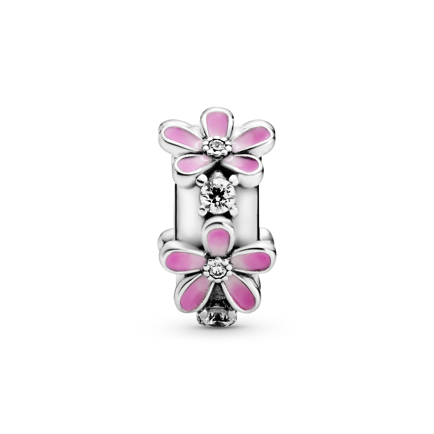 Pandora Pink Daisy Flower Clip Charm