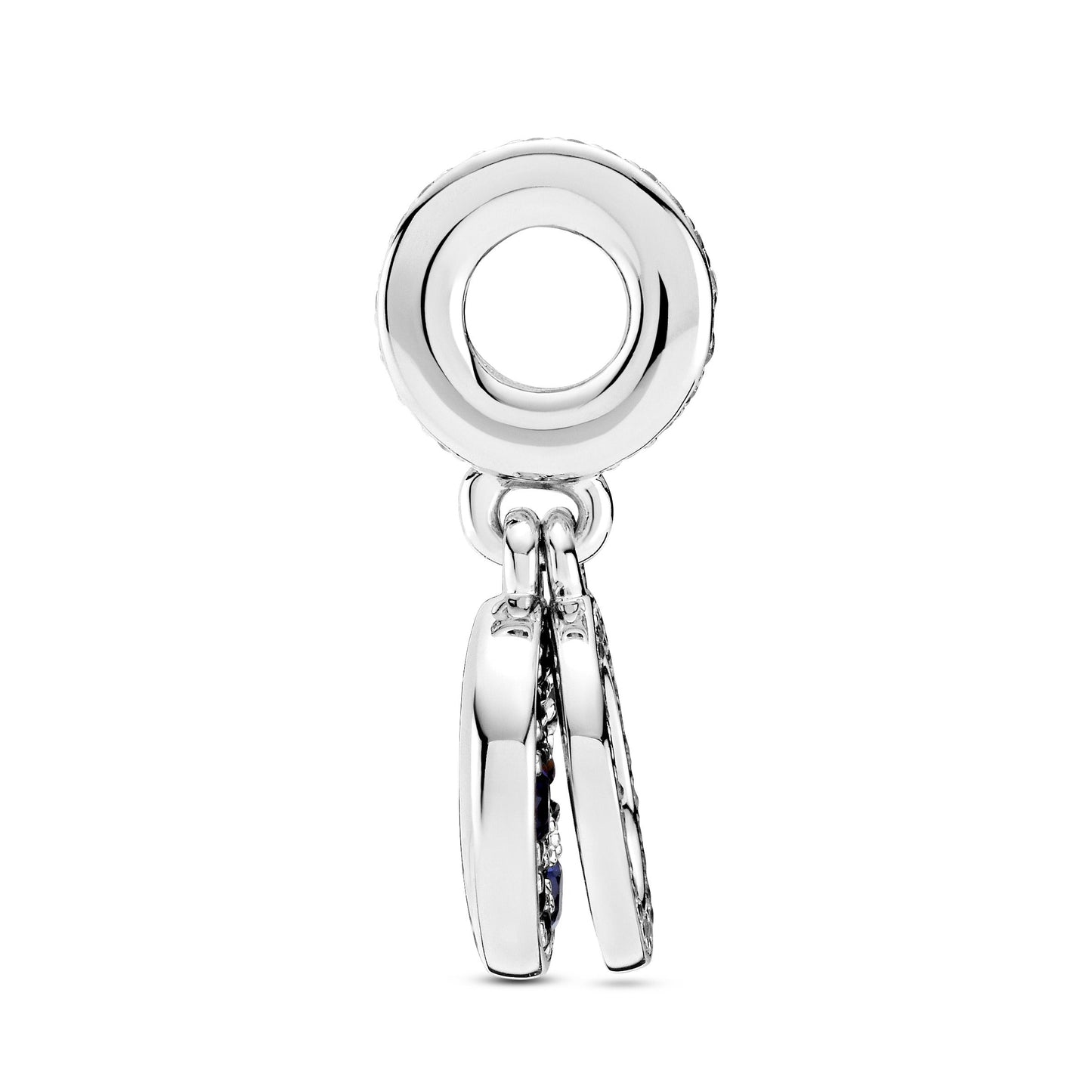 Pandora Sparkling Blue Disc Double Dangle Charm