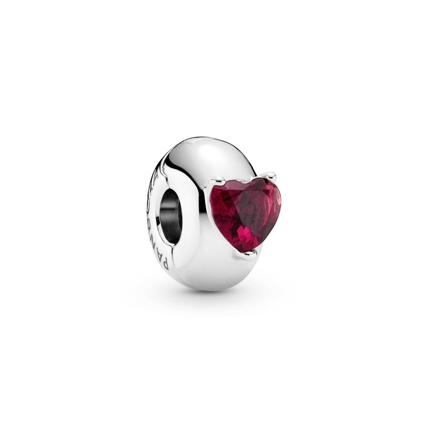 Pandora Red Heart Solitaire Clip Charm
