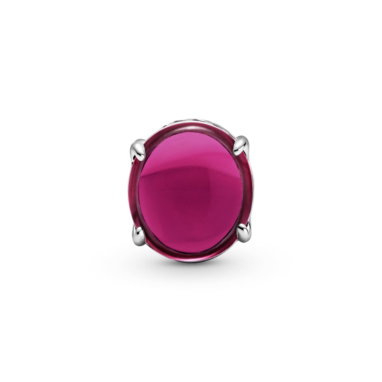 Pandora Fuchsia Rose Oval Cabochon Charm