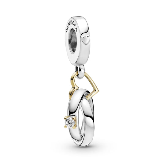 Pandora Two-Tone Wedding Rings Dangle Charm