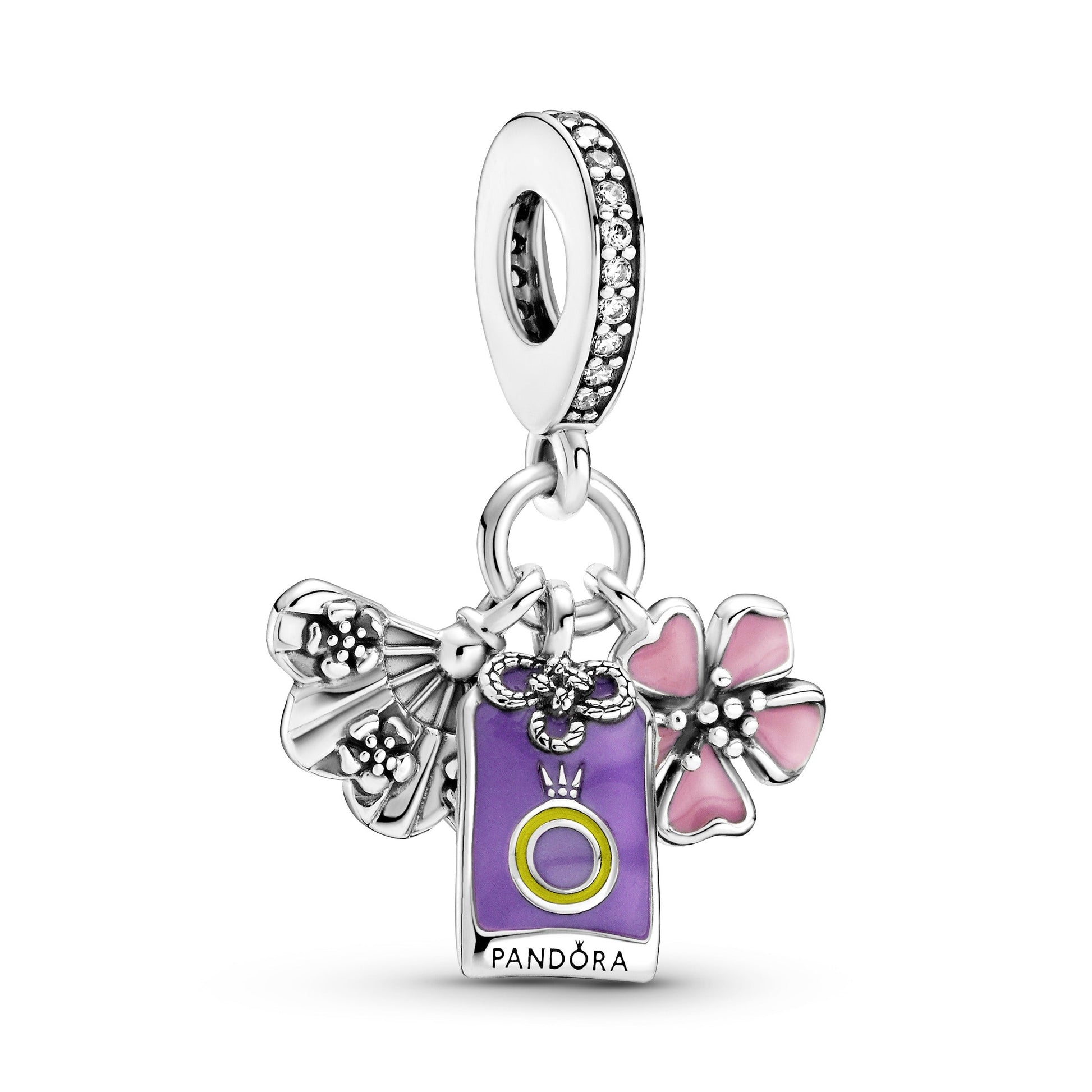 Pandora Japanese Sakura, Omamori & Fan Dangle Charm