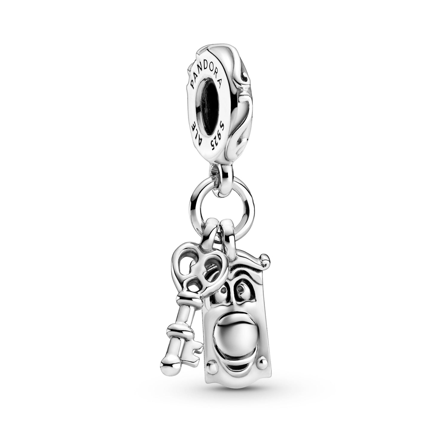 Pandora Disney Alice in Wonderland Key & Door Knob Dangle Charm