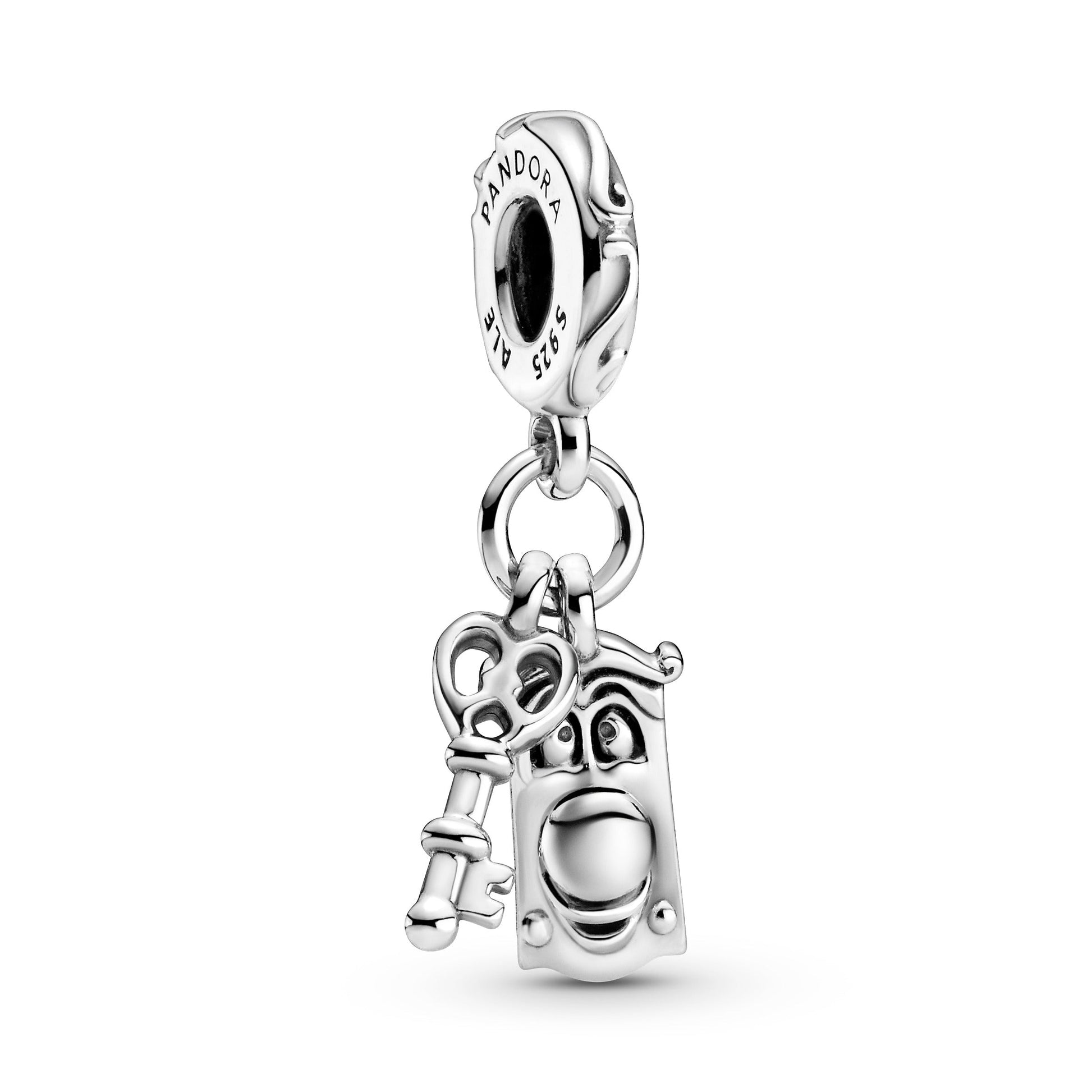 Pandora Disney Alice in Wonderland Key & Door Knob Dangle Charm