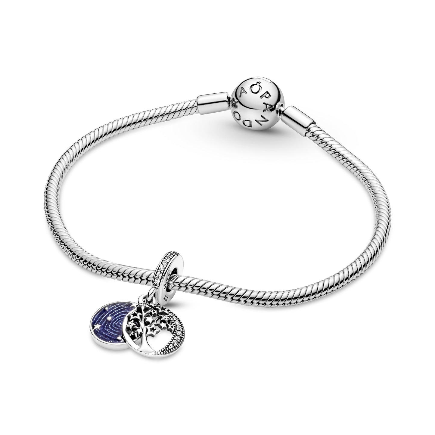 Pandora Double Dangle Tree & Galaxy Moon Charm