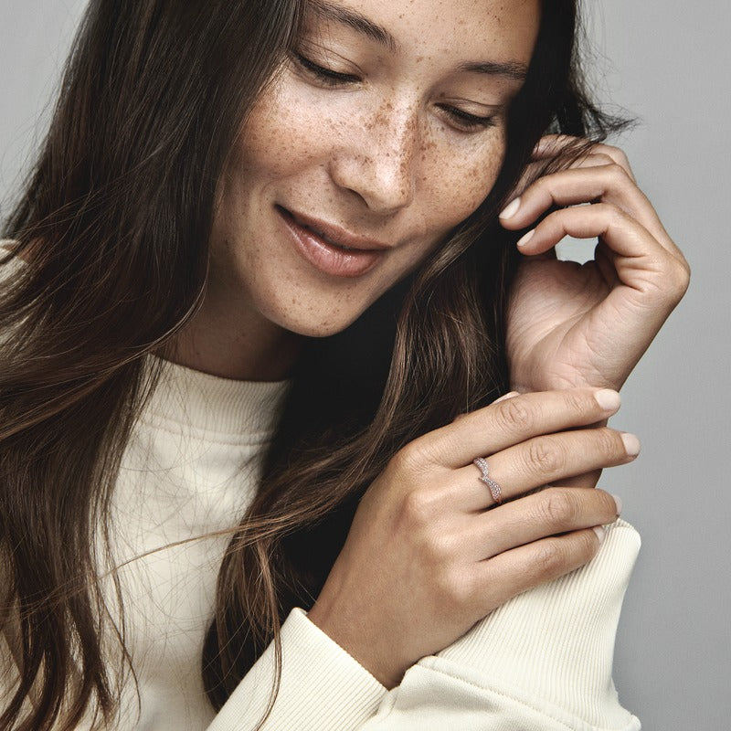 Pandora Sparkling Leaves Ring