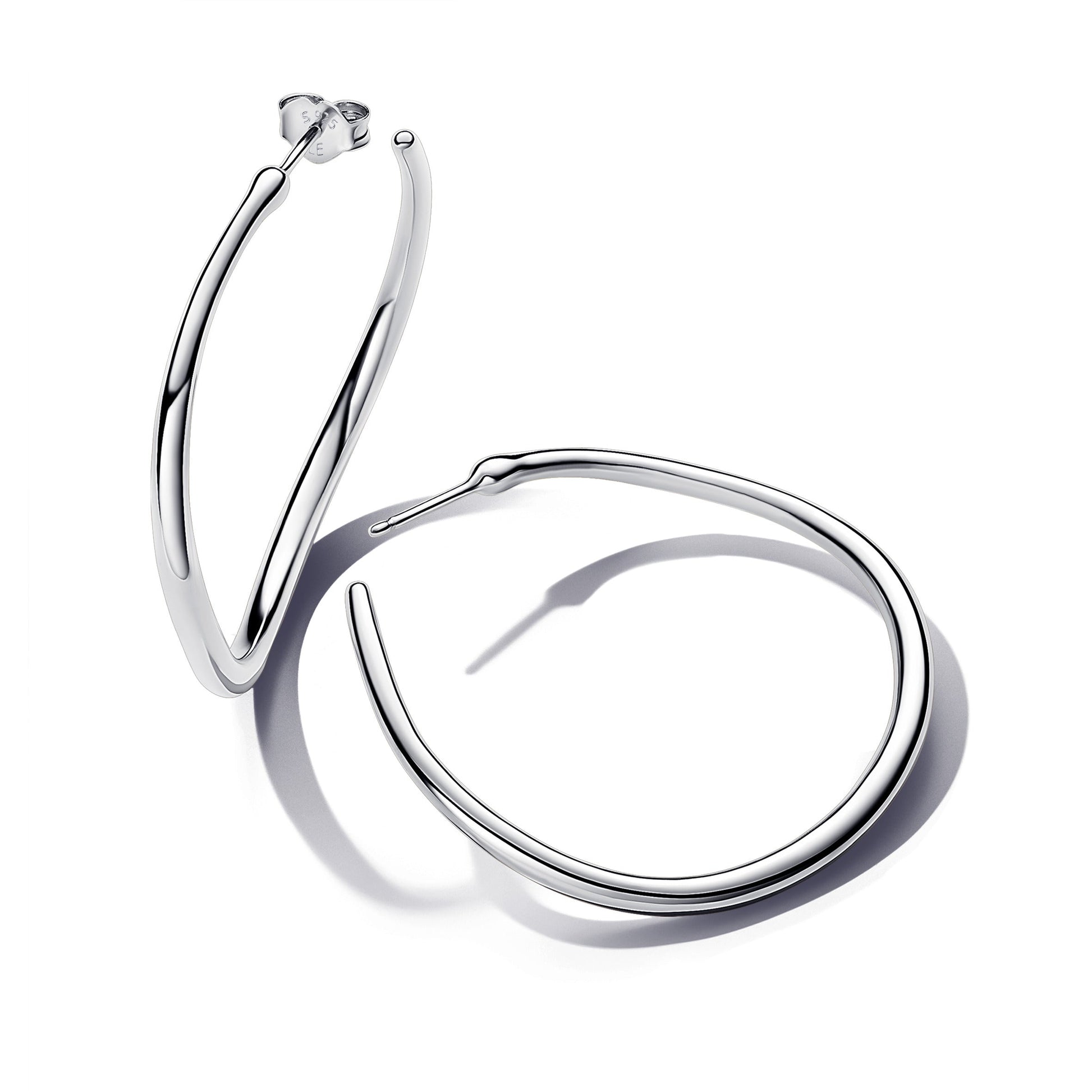 Pandora Organically Shaped 42 mm Open Hoop Earrings