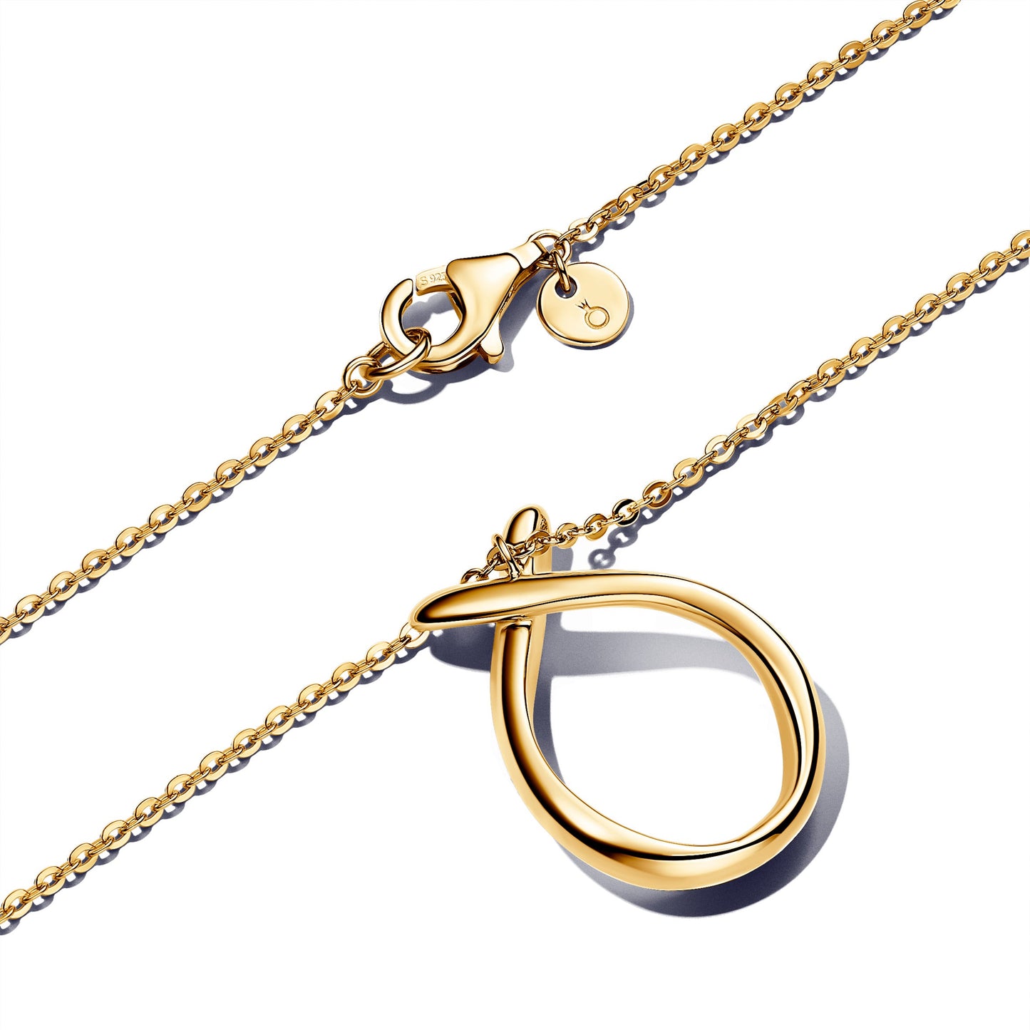 Pandora Organically Shaped Pendant Necklace