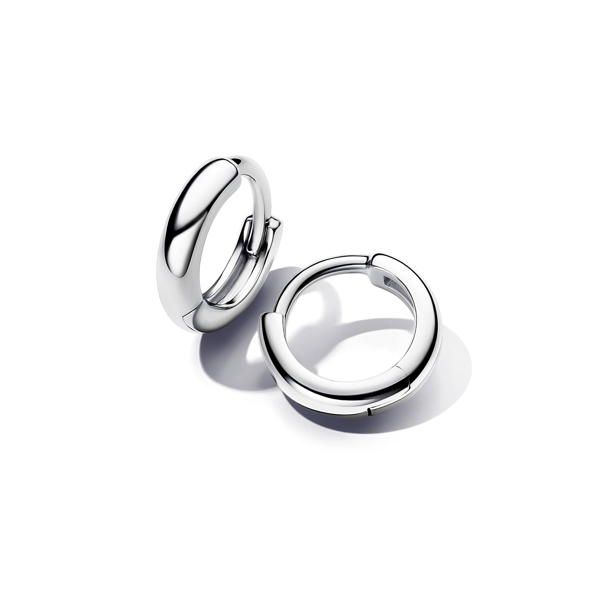 Pandora Round Huggie Hoop Earrings