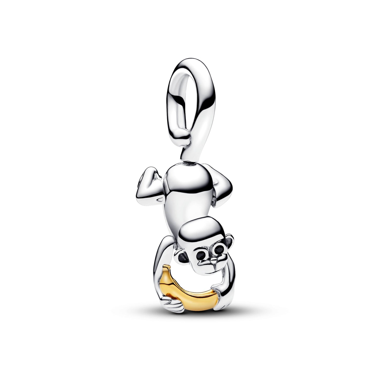 Pandora Two-Tone Movable Monkey Dangle Charm